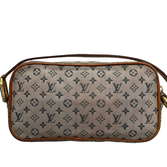 Louis Vuitton Mini Lin Juliet Shoulder Crossbody Bag Monogram Tan Gray Navy - Picture 6 of 17